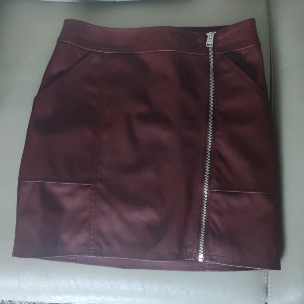 Faux leather skirt